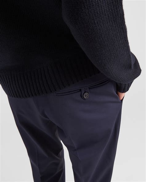 prada tecno stretch jacketnavy blue|Navy Techno Stretch Pants .